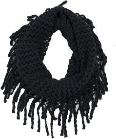 img 2 attached to 🧣 Womens Winter Infinity Fringe Scarves & Wraps: Stylish Accessories by StylesILove