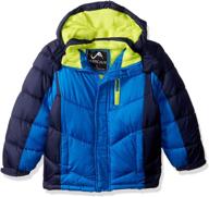 🧥 boys' bubble jacket with vertical zippered chest pocket logo