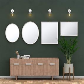 img 2 attached to 💎 Gatco 1833 Flush Mount Framed Rectangle Mirror, 25-inch, Satin Nickel: Sleek and Stylish Bathroom Décor