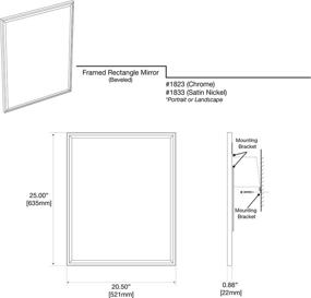 img 1 attached to 💎 Gatco 1833 Flush Mount Framed Rectangle Mirror, 25-inch, Satin Nickel: Sleek and Stylish Bathroom Décor