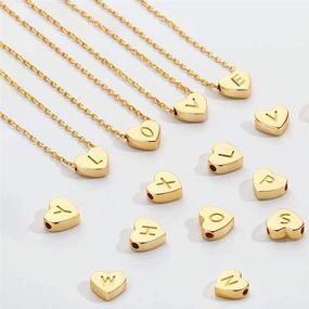 img 1 attached to Dainty Gold Initial Heart Necklace and Bracelet Set for Women - Personalized Letter Heart Choker Necklace and Bracelet Gifts for Girls - Elegant Jewelry Set