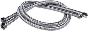 img 4 attached to 🚰 Vataler Braided Stainless Steel Faucet Line Connector, 3/8" Compression Female Thread to 1/2" I.P. Female Straight Thread Supply Hose, 24 Inch Length - Replacement for Faucet Hose (One Pair)