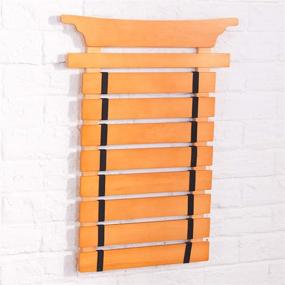 img 1 attached to KidKraft Martial Arts Wooden Belt Holder Display - Holds 8 Belts (Unpersonalized) - 24.5 Inches