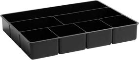 img 1 attached to 🗄️ Organize Your Desk with Rubbermaid Extra Deep Desk Drawer Director Tray: Plastic, 11.875 x 15 x 2.5 Inches, Black
