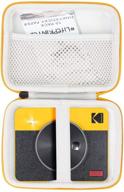 📸 khanka hard travel case replacement for kodak mini shot 3 retro camera portable instant camera photo printer - yellow zipper logo