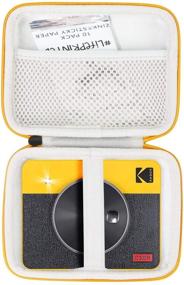 img 4 attached to 📸 Khanka Hard Travel Case Replacement for Kodak Mini Shot 3 Retro Camera Portable Instant Camera Photo Printer - Yellow Zipper