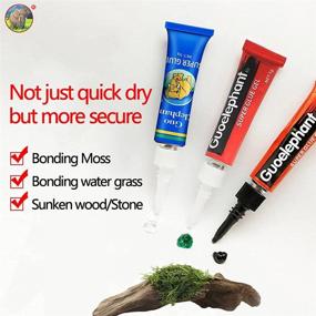 img 1 attached to 🐠 Safe and Quick-Drying Aquarium Glue - Best for Corals, Aquascaping, and Aquatic Plants - Non-Toxic Instant Adhesive for Moss, Coral, Stone, Wood, and Reef - Fresh & Salt Water Compatible - Multiple Colors (2 pcs)