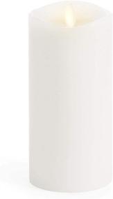 img 4 attached to Luminara Flameless Pillar Candle Large (6.5 inches, Unscented): Realistic Flickering Flame Effect, Melted Edge, Smooth Wax, LED Battery-Operated Candles