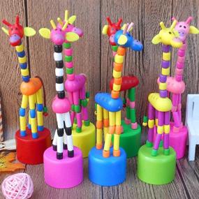 img 3 attached to 🦒 YeahiBaby Children Giraffe Puppets Standing: Engaging and Interactive Playtime Fun