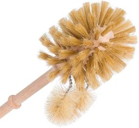 img 1 attached to Redecker Eco-Friendly Pig Bristle Toilet Brush with Untreated Beechwood Handle, 14-1/2 Inches