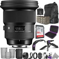 📸 ultimate photography bundle: sigma 105mm f/1.4 dg hsm art lens for sony e mount with altura photo advanced accessory bundle for enhanced shooting and travel experience logo