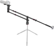 📷 neewer 70" aluminium jib arm camera crane: quick shoe plate, counterweight | dslr video cameras, load up to 17.6lbs logo