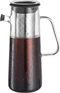 ☕ osaka glass cold brew coffee maker & tea maker: airtight seal, 1l/34oz pitcher with removable stainless steel filter - perfect for brewing iced coffee and tea logo