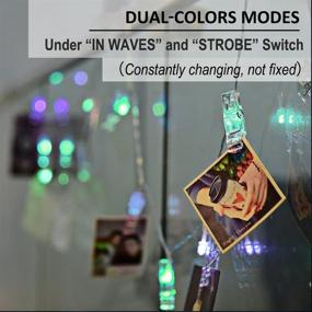 img 2 attached to Solhice Color Changing Photo Clip String Lights - 50 LEDs, 20ft RGB Pictures Display Hanging Christmas LED Fairy Lights USB Powered. Remote Control with Timer for Bedroom Dorm Decor - Gift for Girls