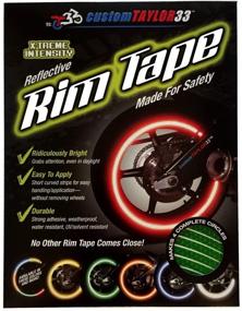 img 3 attached to 🚲 Lime Green High Intensity Reflective Rim Tapes for Most Sports Bikes - customTAYLOR33 Special Edition