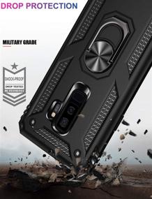 img 1 attached to 📱 LUMARKE Galaxy S9+ Plus Case: Military Grade Heavy Duty Cover for Samsung Galaxy S9 Plus Black - Protects from 16ft Drops, Magnetic Kickstand & Car Mount Compatible