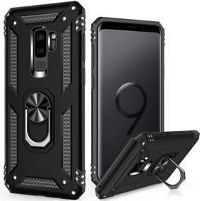img 4 attached to 📱 LUMARKE Galaxy S9+ Plus Case: Military Grade Heavy Duty Cover for Samsung Galaxy S9 Plus Black - Protects from 16ft Drops, Magnetic Kickstand & Car Mount Compatible