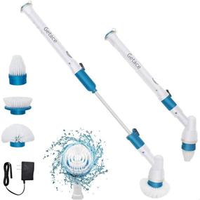 img 4 attached to 🧼 Getace Electric Spin Scrubber: 360 Cordless Bathroom Scrubber with 3 Replaceable Cleaning Shower Scrubber Brush Heads and Extension Handle