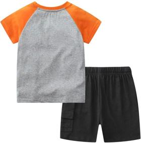 img 3 attached to Boys' Clothing Sets with Little Dinosaur Short Sleeve (Size 6Y)