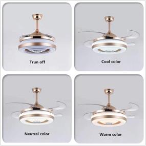 img 1 attached to 🌀 Effperfect 42'' Modern Ceiling Fan with Light Bluetooth Music Player Ceiling Fans Dimmable Free Color Changes Chandelier Smart Lighting Fixture, Silent Motor with LED Kits Included (42'' Fancy): Enhance Your Space with Stylish and Functional Ceiling Fan!