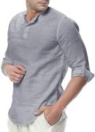 👔 cotton henley shirts with sleeve blouses – men's clothing and shirts logo