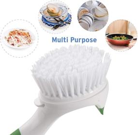 img 3 attached to 🧽 Amazer Dish Brush Set with 3 Replacement Heads - Kitchen Dish Scrub Brush with Handle for Efficient Sink and Dish Cleaning