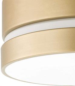 img 3 attached to 🌟 Globe Electric Novogratz x Globe Aurora 2-Light Flush Mount Ceiling Light in Soft Gold with Inner Frosted Shade: Enhance Your Space with Modern Elegance
