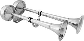 img 3 attached to 🚤 Vixen Horns VXH2112MAR: Marine Electric Train Horn - Loud and Powerful Dual Stainless Steel Trumpets for Boats, RVs, and Trucks