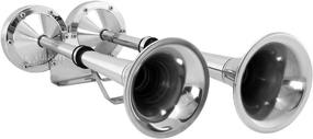 img 2 attached to 🚤 Vixen Horns VXH2112MAR: Marine Electric Train Horn - Loud and Powerful Dual Stainless Steel Trumpets for Boats, RVs, and Trucks