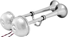 img 1 attached to 🚤 Vixen Horns VXH2112MAR: Marine Electric Train Horn - Loud and Powerful Dual Stainless Steel Trumpets for Boats, RVs, and Trucks