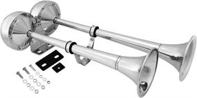 img 4 attached to 🚤 Vixen Horns VXH2112MAR: Marine Electric Train Horn - Loud and Powerful Dual Stainless Steel Trumpets for Boats, RVs, and Trucks