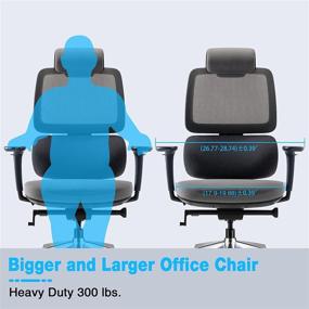 img 1 attached to 🪑 ALFA Furnishing Ergonomic Desk Chair: Executive Office Chair with Adjustable Lumbar Support, 3D Armrest, High Back, Sliding Seat, Rolling Swivel – perfect for Home and Gaming