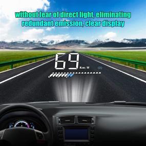 img 1 attached to 🚗 Wiiyii Автомобильный HUD Head Up Display M7 - OBD/GPS Умный датчик для всех автомобилей, повышение опыта вождения с помощью показателей скорости, оборотов, напряжения, температуры охлаждающей жидкости и других.