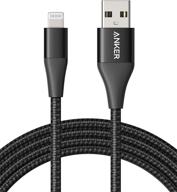 🔌 anker powerline+ ii lightning cable (6ft): сертифицирован mfi и идеально совместим с iphone xs/xs max/xr/x/8/8 plus/7/7 plus/6/6 plus/5/5s (черный) логотип