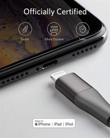 img 2 attached to 🔌 Anker Powerline+ II Lightning Cable (6ft): Сертифицирован MFi и идеально совместим с iPhone Xs/XS Max/XR/X/8/8 Plus/7/7 Plus/6/6 Plus/5/5S (черный)