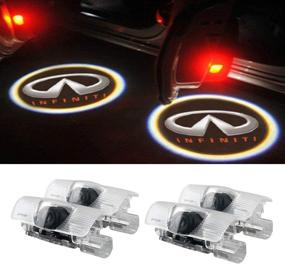 img 4 attached to 🚗 Moonet 4 x Door LED Courtesy Shadow Ghost Welcome Lamp Projector Light for Infiniti Ex Fx G M Series Q50 Q70 Q60 Q70 Qx50 QX56 QX80 - SEO-optimized Pack of 4