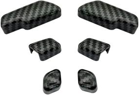 img 3 attached to 6Pcs/Set Carbon Fiber Style Interior Door Seat Adjust Button Switch Cover Trim Decor Compatible With Mercedes Benz W204 W205 W212 W218 X204 X166 C E GLK GL ML Class GL450 Inside Auto Tuning