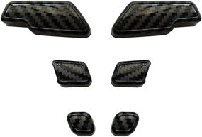 img 2 attached to 6Pcs/Set Carbon Fiber Style Interior Door Seat Adjust Button Switch Cover Trim Decor Compatible With Mercedes Benz W204 W205 W212 W218 X204 X166 C E GLK GL ML Class GL450 Inside Auto Tuning