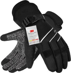 img 4 attached to 🧤 Ultimate Winter Protection: Waterproof & Windproof Gloves for Men and Women -30°F 3M Thinsulate Thermal, Touch Screen Compatible Gloves for Skiing, Cycling, Motorcycle, Running & More