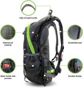 img 2 attached to 🎒 NeezToz 2L Hydration Pack Backpack with Free Cleaning Kit Set (4 Pcs) - Ideal for Hiking, Running, Biking, Skiing, and Cycling