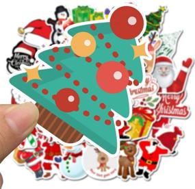 img 1 attached to 🎄 GUGELIVES 50pcs Christmas Water Bottle Stickers for Laptop, Luggage, and More - Festive Christmas Decals