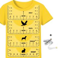 👕 4pcs t-shirt alignment ruler set - craft ruler tool with soft tape measure, fashion center design tee guide for applying vinyl and sublimation designs on shirts - includes size chart (transparent) logo