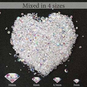 img 3 attached to 💎 7000-Piece Vase Filler Bling Bling Diamond Acrylic Gem Table Scatter Crystals in Four Sizes for Table Decorations - Perfect for Vase Filler, Christmas, Wedding, Birthday Party (AB White)