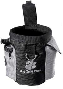 img 4 attached to 🐶 Convenient UEETEK Dog Treat Pouch: Hands-Free Pet Training Waist Bag with Drawstring for Toys, Food, and Poop Bags