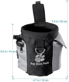 img 1 attached to 🐶 Convenient UEETEK Dog Treat Pouch: Hands-Free Pet Training Waist Bag with Drawstring for Toys, Food, and Poop Bags