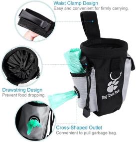 img 2 attached to 🐶 Convenient UEETEK Dog Treat Pouch: Hands-Free Pet Training Waist Bag with Drawstring for Toys, Food, and Poop Bags