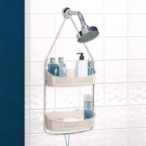 img 1 attached to 🛁 Bath Bliss 2 Way Convertible Hanging Organizer - Rust Resistant, 2 Tier Shower Caddy for Efficient Bathroom Storage