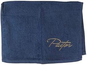 img 1 attached to Navy and Gold Swanson Christian 🧣 Pastor Towel: An Elegant Essential for Pastors
