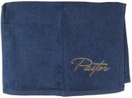 navy and gold swanson christian 🧣 pastor towel: an elegant essential for pastors logo