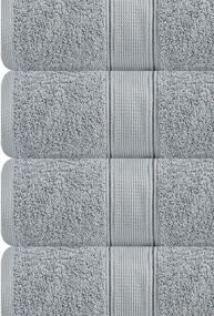 img 1 attached to 🛀 Tens Towels Bath Towels - Extra Large 30x60 inches, Set of 4, Luxuriously Soft & Absorbent 100% Cotton Towels in Silver Grey